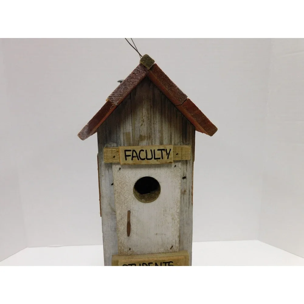 M.L. Studtman Outhouse Birdhouse Garden Decor Two Level Bird House